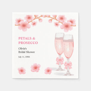 Guardanapo De Papel Chuva de Pétalas e Prosecco no Chá de Noiva com La