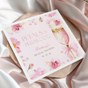 Guardanapo De Papel Chuva de Pétalas Rosa Prosecco Chá de Noiva
