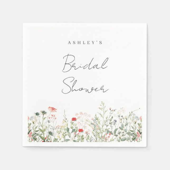 Guardanapo De Papel Chuva de Presentes de Flor Selvagem (Frente)