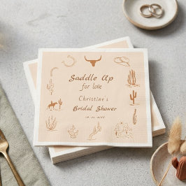 Guardanapo De Papel Chuva de presentes de noiva Boho Western Saddle up