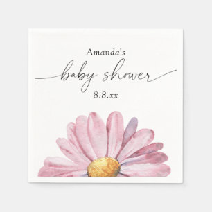 Guardanapo De Papel Chuva de rosa bebê - Chás de bebê