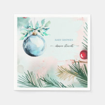 Chuva de Script Natal menino Baby Shower 