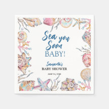 Chuveiro de Bebê Seashell Sea You Soon