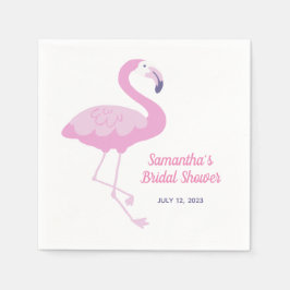 Guardanapo De Papel Chuveiro de Noiva Tropical Flamingo Rosa Fofo