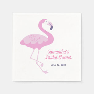 Guardanapo De Papel Chuveiro de Noiva Tropical Flamingo Rosa Fofo