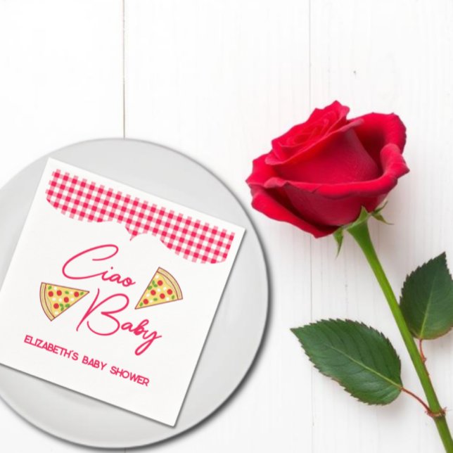 Guardanapo De Papel Ciao Baby Italian Baby Shower (Criador carregado)