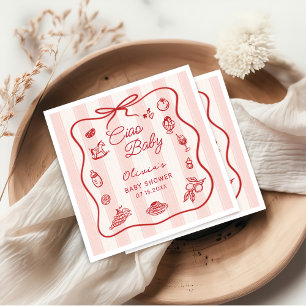 Guardanapo De Papel Ciao Bambino Italiano Limon Chá de fraldas Napkins
