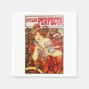 Guardanapo De Papel Ciclos Perfecta de Alphonse Mucha