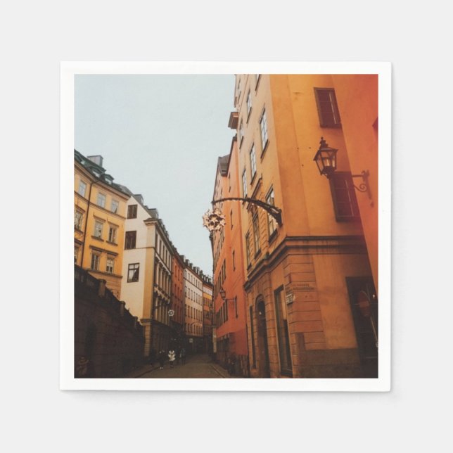 Guardanapo De Papel Cidade Antiga de Estocolmo (Frente)