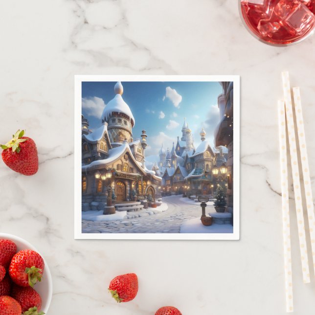 Guardanapo De Papel Cidade de Inverno Fofa (Insitu)
