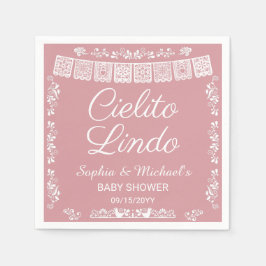 Guardanapo De Papel Cielito Lindo Blush Pink Baby Shower
