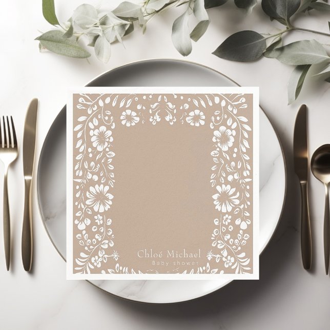 Guardanapo De Papel cielto lindo chá de fraldas (Criador carregado)