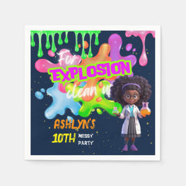 Guardanapo De Papel Cientista Personalizada de Lama Verde Curly Hair G