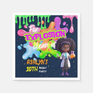 Guardanapo De Papel Cientista Personalizada de Lama Verde Curly Hair G