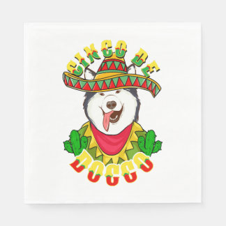 Guardanapo De Papel Cinco De Doggo Funny Alaskan Malamute Dog Para