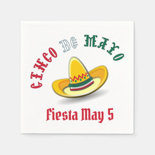 Guardanapo De Papel Cinco de maio personalizáveis Fiesta