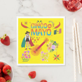 Guardanapo De Papel Cinco De Mayo amarelo