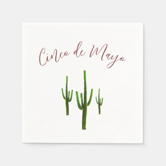 Guardanapo De Papel Cinco de Mayo Fiesta Party Desert Cactus