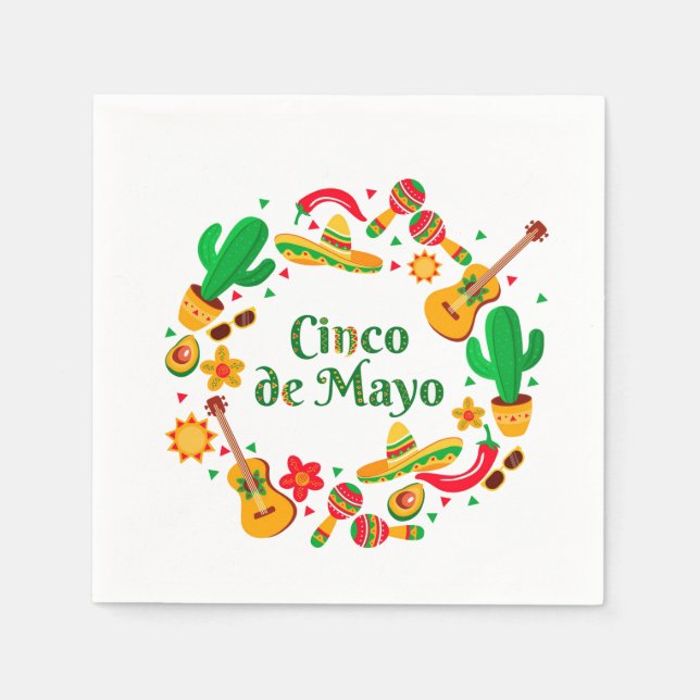 Guardanapo De Papel Cinco De Mayo Napkins (Frente)