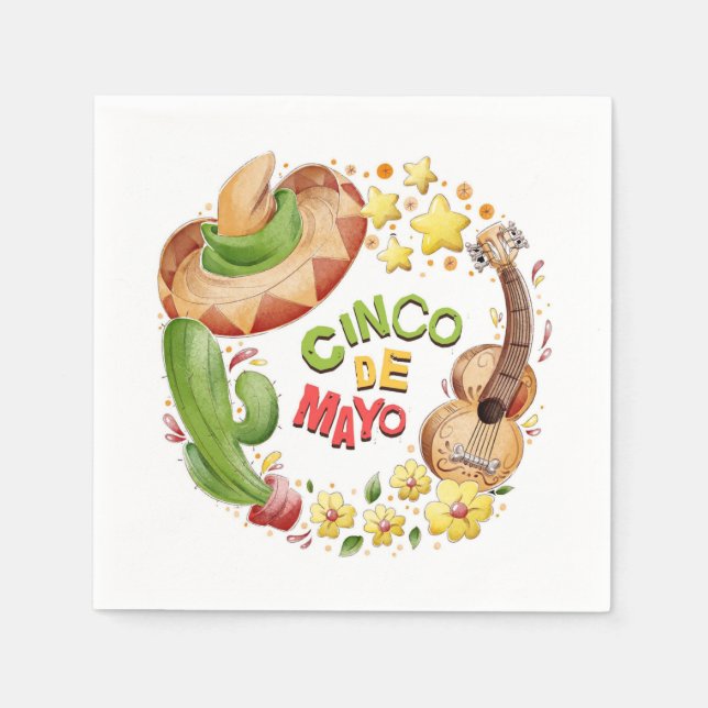 Guardanapo De Papel Cinco De Mayo Napkins (Frente)
