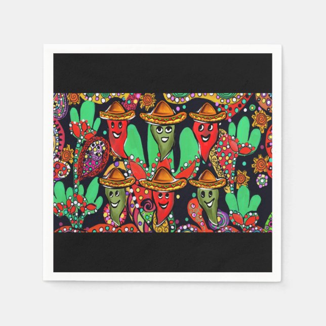 Guardanapo De Papel Cinco pimentos Mayo (Frente)