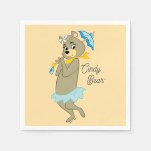 Guardanapo De Papel Cindy Bear Segurando Parasol