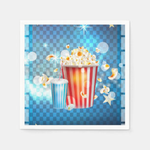 Guardanapo De Papel Cinema Filmes Noite de Cinema Pipoca Refrigerante