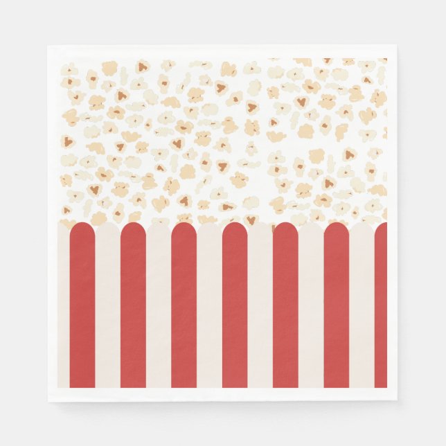 Guardanapo De Papel Cinema Retro Popcorn (Frente)