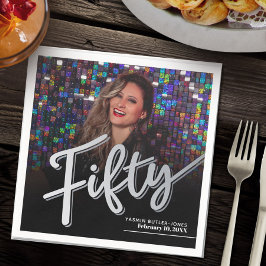 Guardanapo De Papel Cinquenta e cinquenta fotos personalizadas de aniv