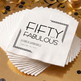 Guardanapo De Papel Cinquenta e Fabuloso Aniversário de 50 anos Deco
