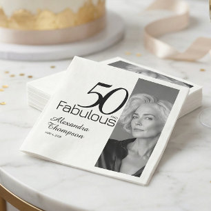Guardanapo De Papel Cinquenta e Fantástico Nome Data 50º Festa de Foto