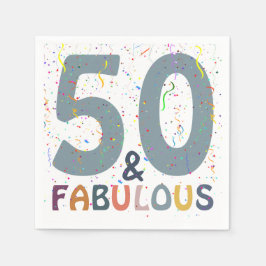 Guardanapo De Papel Cinquenta & Fabuloso Confete Azul Aniversário Mode