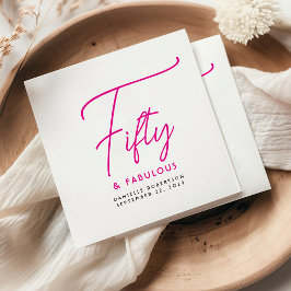 Guardanapo De Papel Cinquenta & Fabuloso Nome Data Aniversário de Nasc