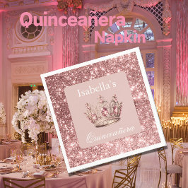 Guardanapo De Papel Cintura Floral Cor-de-Rosa Esbranquiçada Tiara Cor