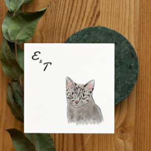 Guardanapo De Papel Cinza Casamento de Cat