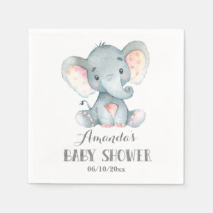 Guardanapo De Papel Cinza de Chá de fraldas Elefante Napkins