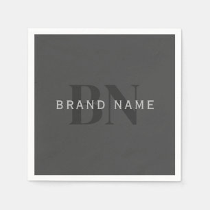 Guardanapo De Papel Cinza de Nome Comercial Editável (ou qualquer outr