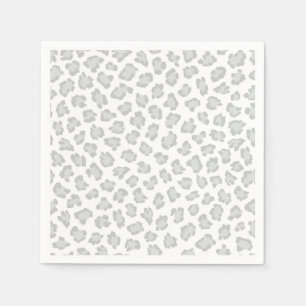 Guardanapo De Papel Cinza de pastel de impressão do leopardo diversão