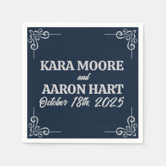 Guardanapo De Papel Cinza de Slate Blue Edwardian Cocktail