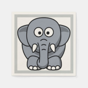 GUARDANAPO DE PAPEL CINZA ELEFANTE