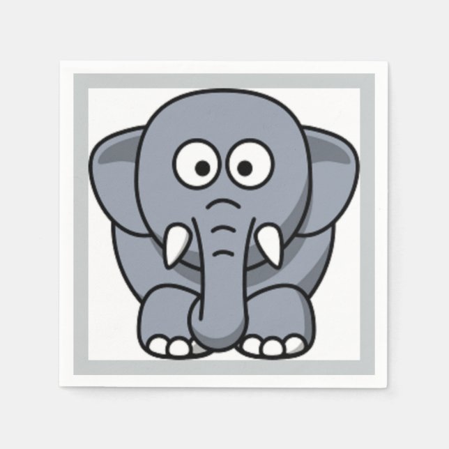 GUARDANAPO DE PAPEL CINZA ELEPHANT (Frente)
