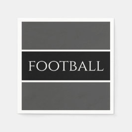 Guardanapo De Papel Cinza Esportiva Negra Branca Grande Futebol