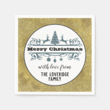 Cinza Negra Chic White Feliz Natal Dourado Brilho