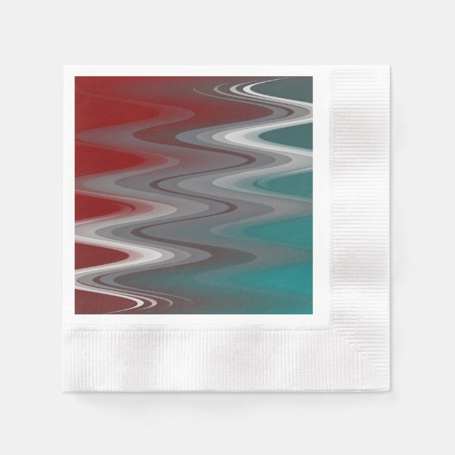 Guardanapo De Papel Cinza ondas em lágrima (Frente)
