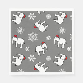 Guardanapo de papel (cinza) para festa de Natal co