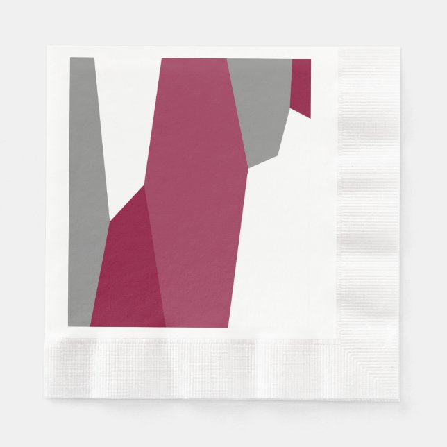 Guardanapo De Papel Cinza rosa e branco (Frente)