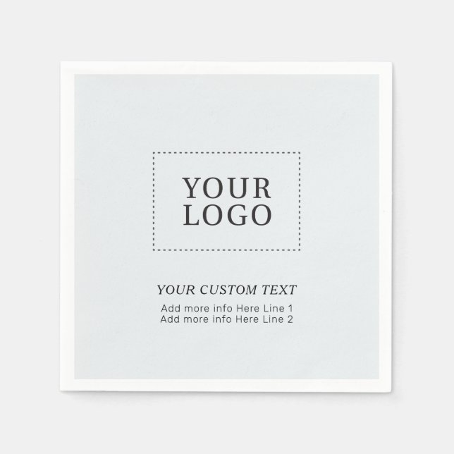 Guardanapo De Papel Cinza simples Promocional personalizado de logotip (Frente)