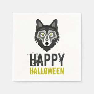 Guardanapo De Papel Cinza Wolf, Feliz Halloween