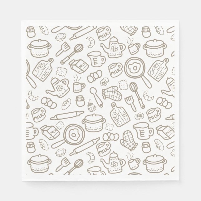 Guardanapo De Papel Cinzas Brancas de Kitchenware (Frente)