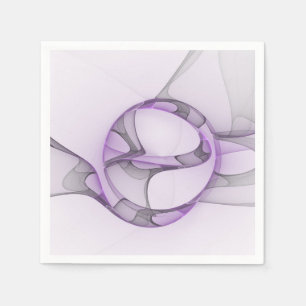 Guardanapo De Papel Cinzas de Lavanda de Arte Fractal Abstrato moderna